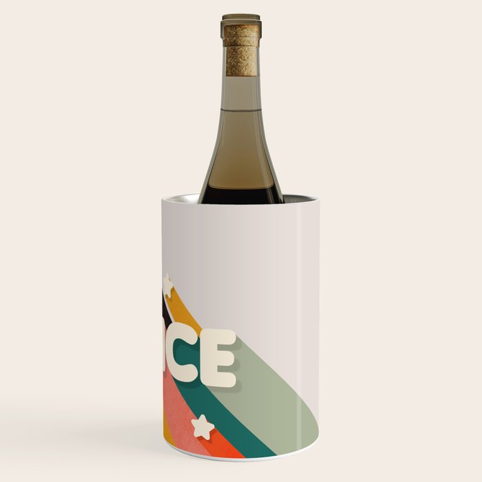 Let's Dance - retro rainbow typography Wine Chiller Gallery Image 3