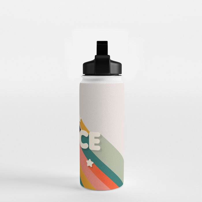 Let's Dance - retro rainbow typography Water Bottle Gallery Image 2