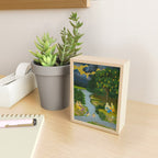 Women enjoying the river at the forestâs edge Indian Miniature Painting  Mini Art Print Gallery Image 2