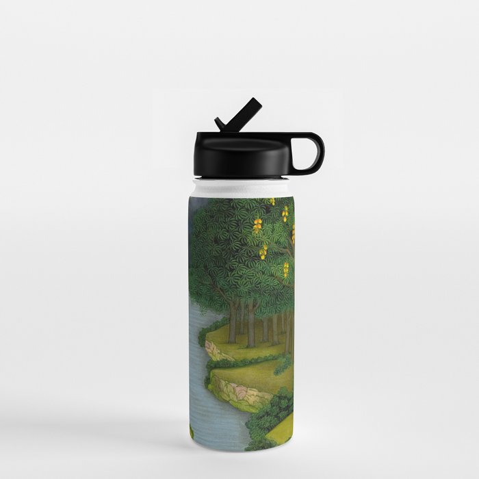 Women enjoying the river at the forestâs edge Indian Miniature Painting  Water Bottle Gallery Image 1