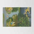 Women enjoying the river at the forestâs edge Indian Miniature Painting  Rug Gallery Image 2