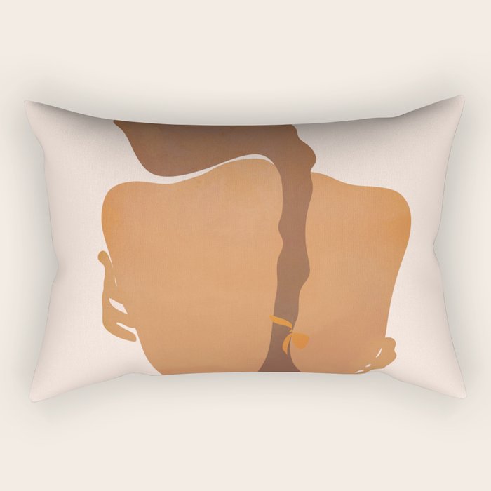 Minimal Female Figure Rectangular Pillow Gallery Image 2