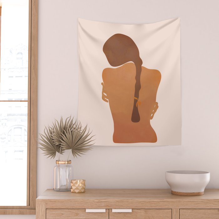 Minimal Female Figure Wall Tapestry Gallery Image 2