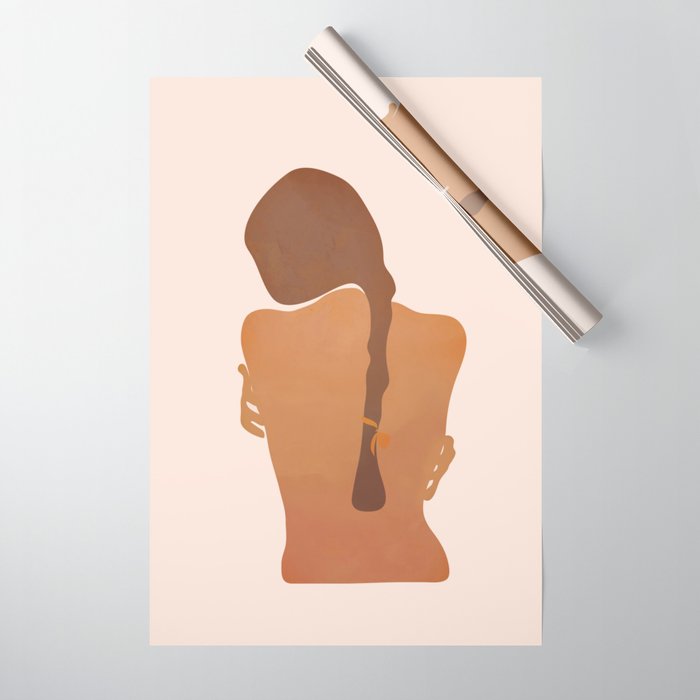 Minimal Female Figure Wrapping Paper Gallery Image 1