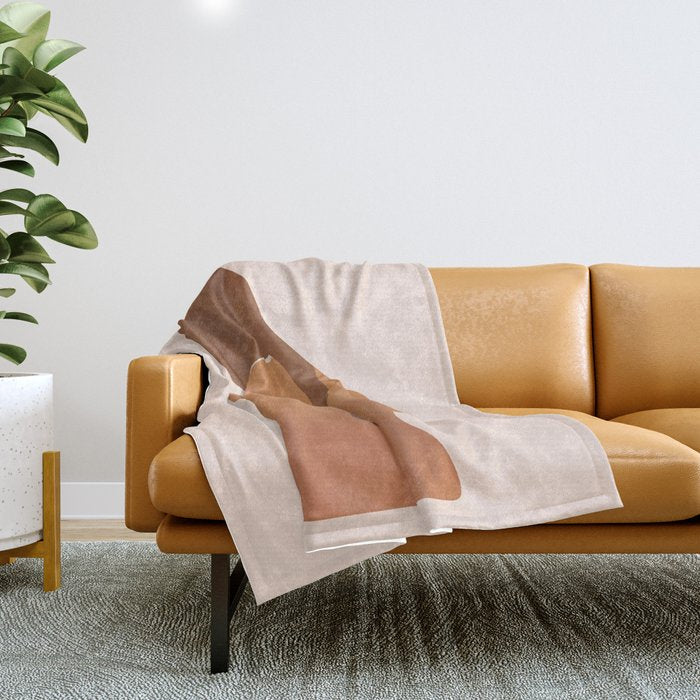 Minimal Female Figure Throw Blanket Gallery Image 1