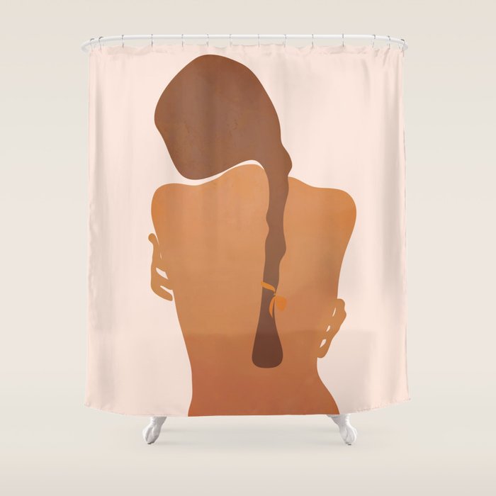 Minimal Female Figure Shower Curtain Gallery Image 1