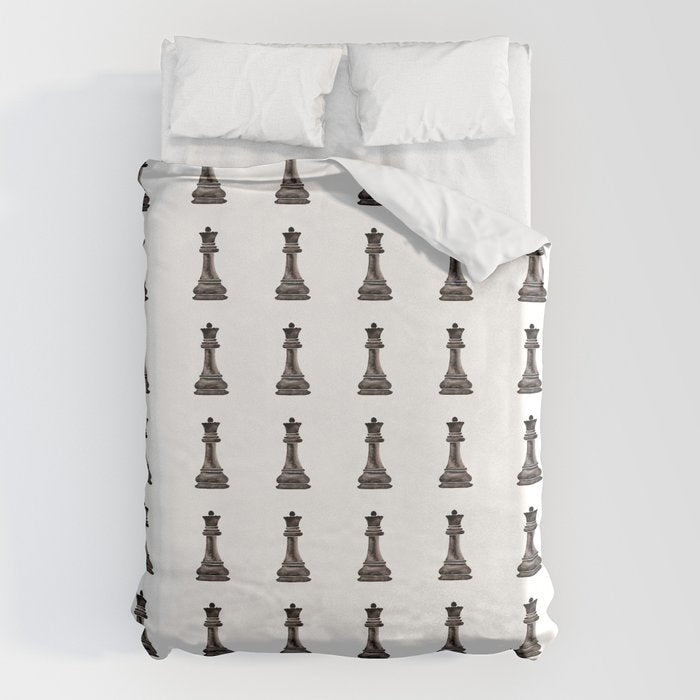 Queen (watercolor painting) Duvet Cover Gallery Image 6