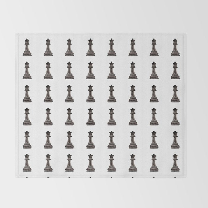 Queen (watercolor painting) Throw Blanket Gallery Image 2