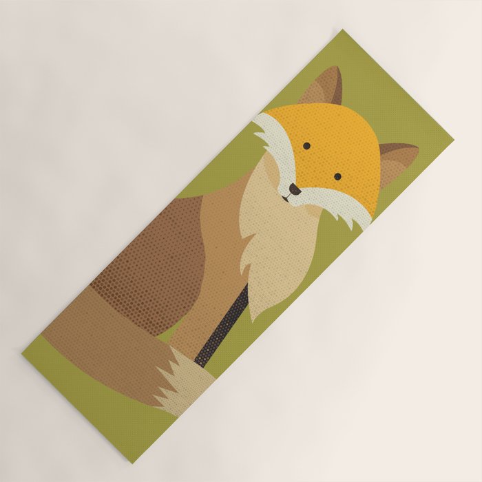 Whimsy Red Fox Yoga Mat Gallery Image 1
