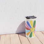 Smiley Hippie Daisy Travel Mug Gallery Image 4