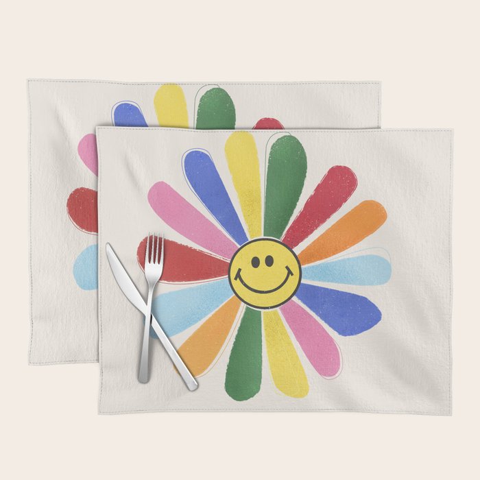 Smiley Hippie Daisy Placemat Gallery Image 1