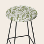 Reptiles and Amphibians Vintage Chic Monochromatic Pattern  Stool Gallery Image 2