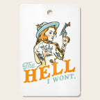 The Hell I Won't: Tattoo Redhead With A Revolver Cutting Board Gallery Image 1