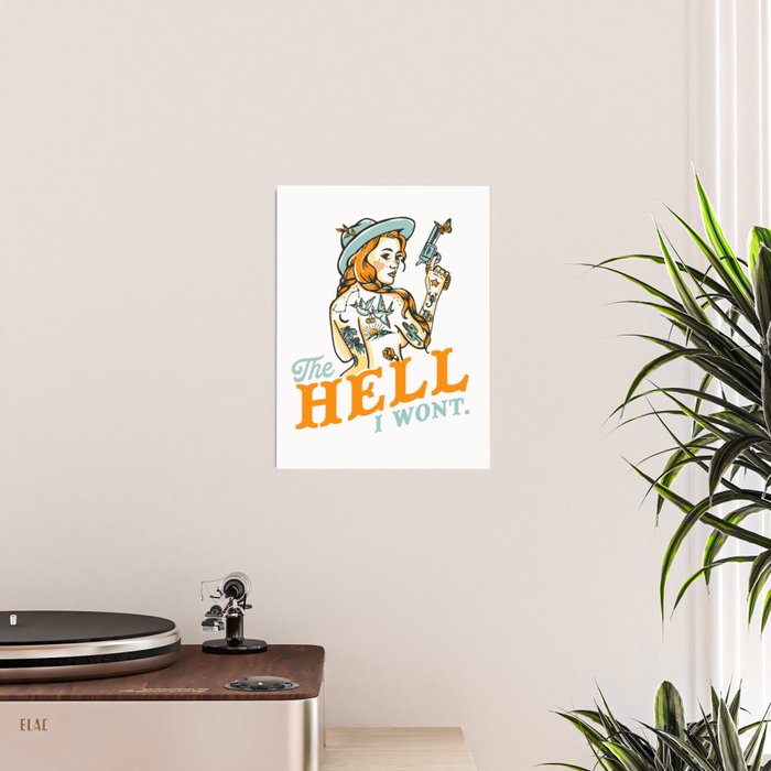 The Hell I Won't: Tattoo Redhead With A Revolver Poster Gallery Image 2