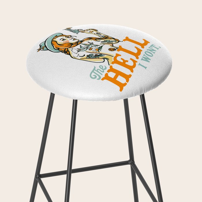 The Hell I Won't: Tattoo Redhead With A Revolver Stool Gallery Image 2