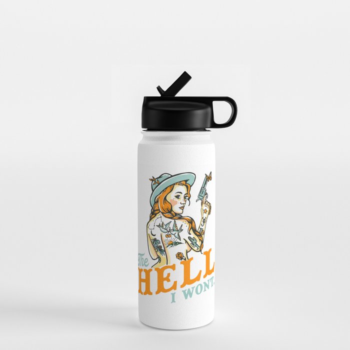 The Hell I Won't: Tattoo Redhead With A Revolver Water Bottle Gallery Image 1