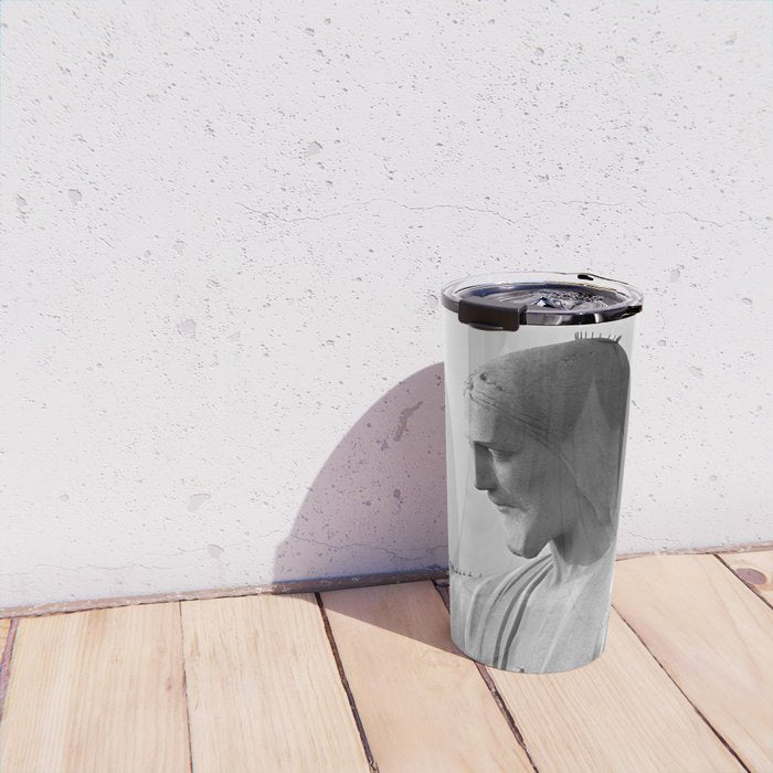 Christ the Redeemer, Rio de Janeiro, Brazil death defying dare devil black and white photography Travel Mug Gallery Image 4