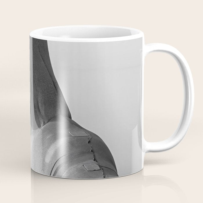 Christ the Redeemer, Rio de Janeiro, Brazil death defying dare devil black and white photography Coffee Mug Gallery Image 1