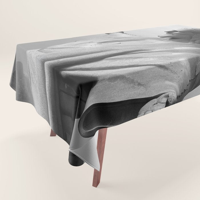 Christ the Redeemer, Rio de Janeiro, Brazil death defying dare devil black and white photography Tablecloth Gallery Image 1