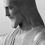 Christ the Redeemer, Rio de Janeiro, Brazil death defying dare devil black and white photography Coffee Mug Gallery Image 2