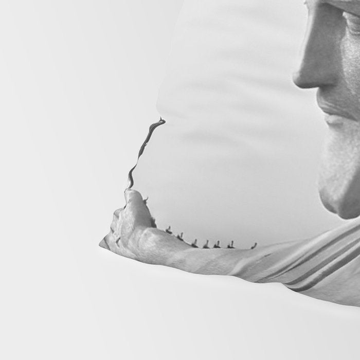 Christ the Redeemer, Rio de Janeiro, Brazil death defying dare devil black and white photography Pillow Sham Gallery Image 4