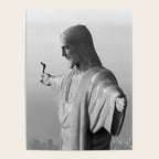 Christ the Redeemer, Rio de Janeiro, Brazil death defying dare devil black and white photography Poster Gallery Image 4