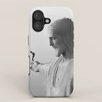 Christ the Redeemer, Rio de Janeiro, Brazil death defying dare devil black and white photography iPhone Case Gallery Image 1