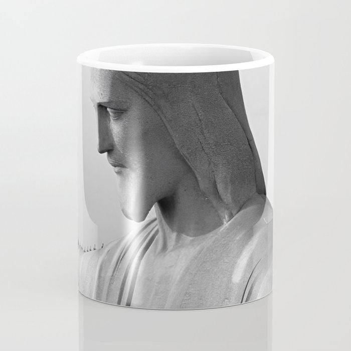 Christ the Redeemer, Rio de Janeiro, Brazil death defying dare devil black and white photography Coffee Mug Gallery Image 4