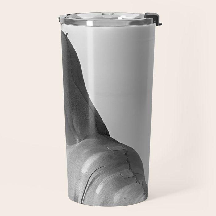 Christ the Redeemer, Rio de Janeiro, Brazil death defying dare devil black and white photography Travel Mug Gallery Image 2