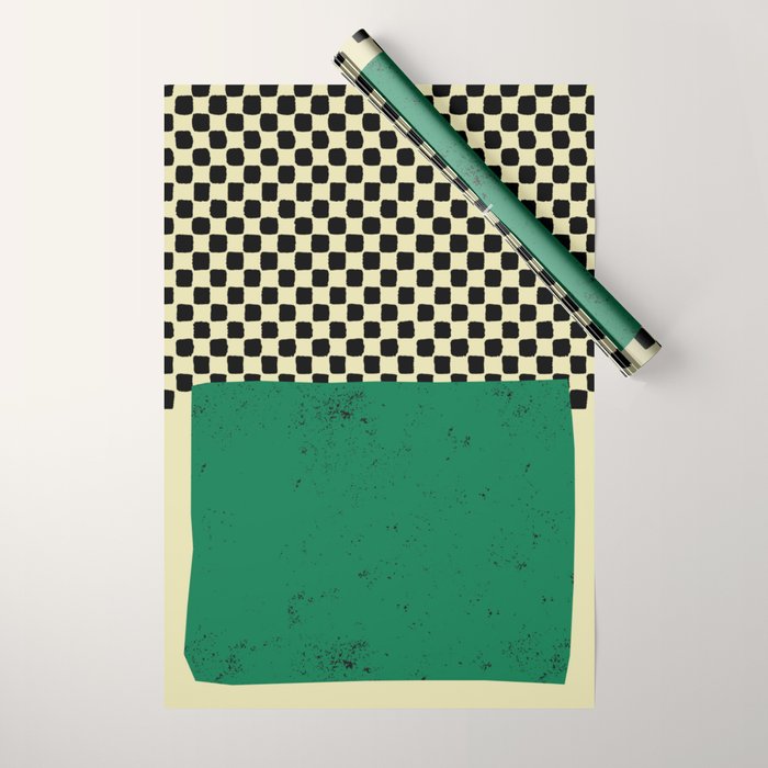 Green Colorblock Wrapping Paper Gallery Image 1
