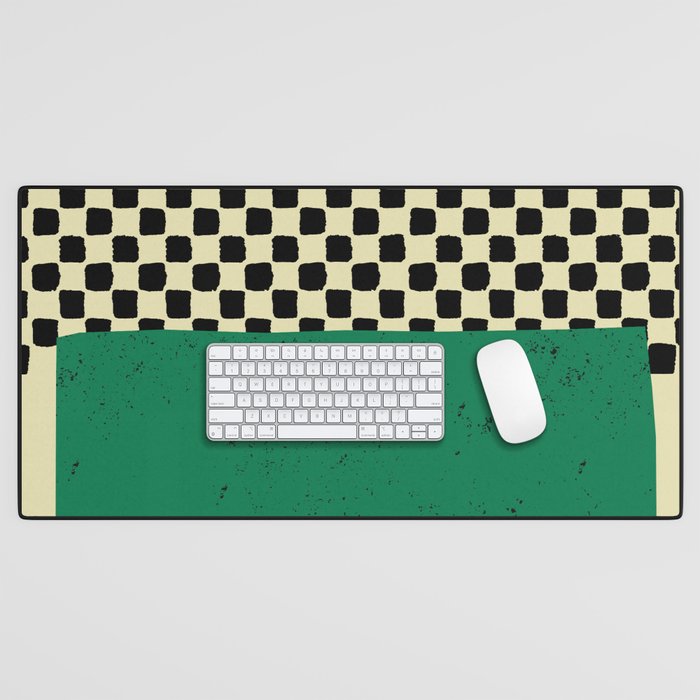 Green Colorblock Desk Mat Gallery Image 1