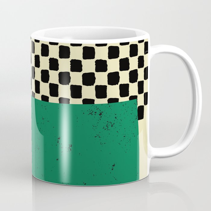 Green Colorblock Coffee Mug