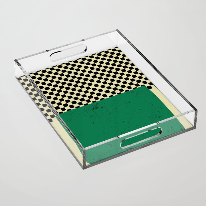Green Colorblock Acrylic Tray Gallery Image 1