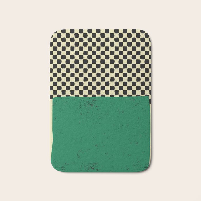 Green Colorblock Bath Mat Gallery Image 1