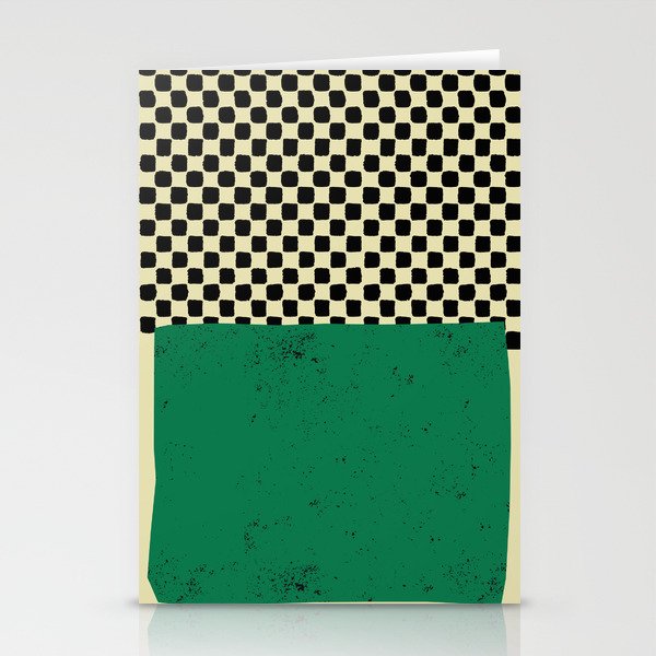 Green Colorblock Stationery Card Gallery Image 2
