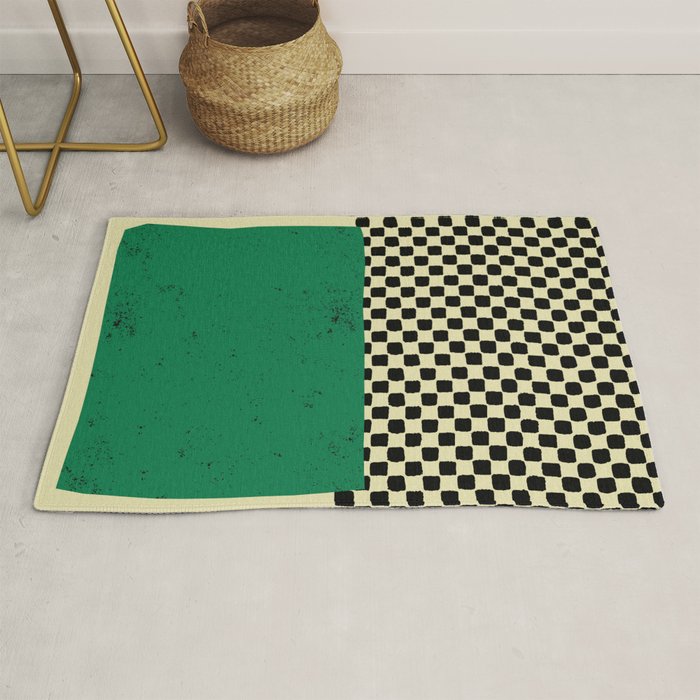 Green Colorblock Rug Gallery Image 1