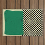 Green Colorblock Outdoor Rug Gallery Image 1