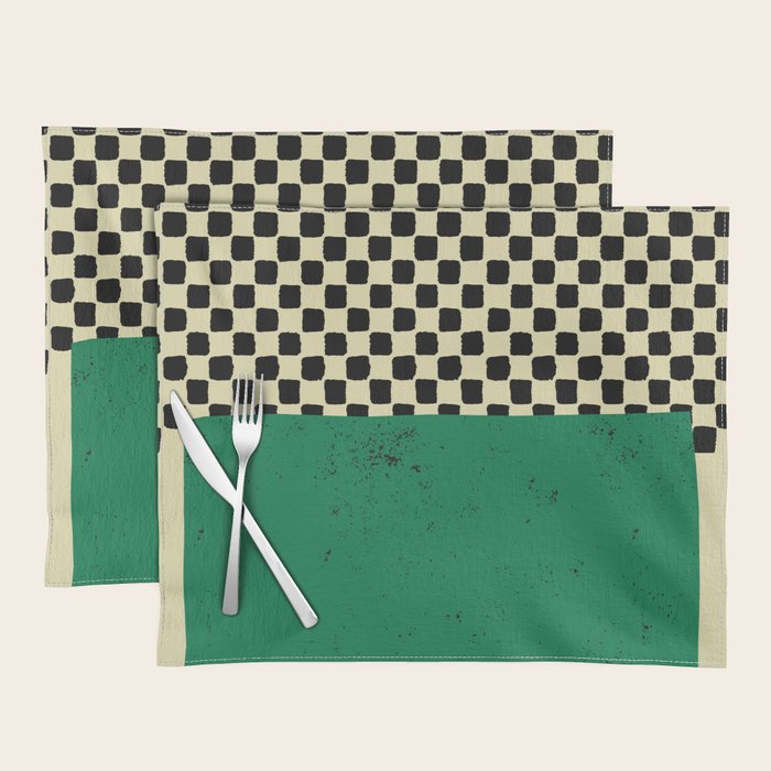 Green Colorblock Placemat Gallery Image 1