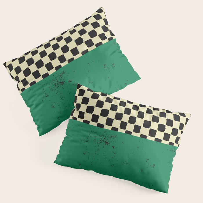 Green Colorblock Pillow Sham Gallery Image 3