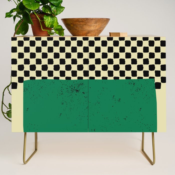 Green Colorblock Credenza Gallery Image 1