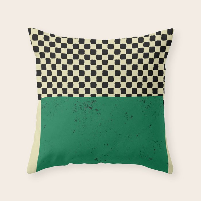 Green Colorblock Throw Pillow Gallery Image 6