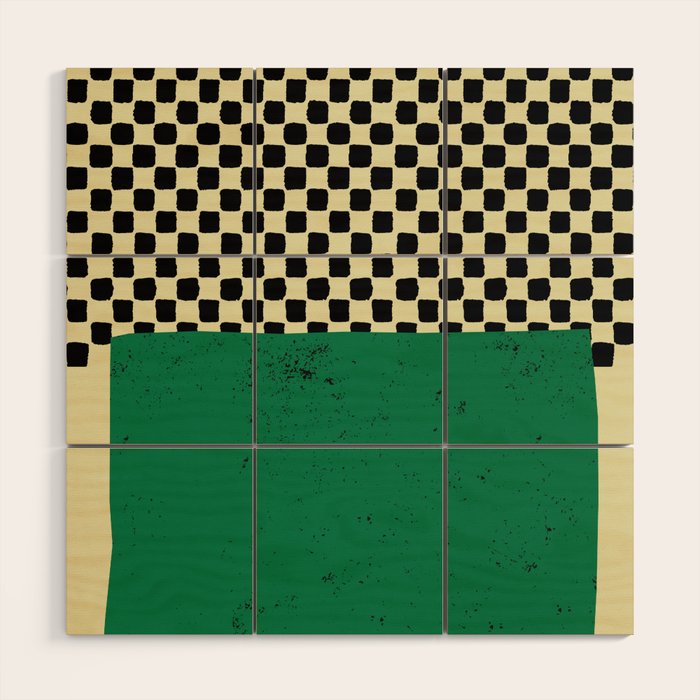 Green Colorblock Wood Wall Art Gallery Image 1