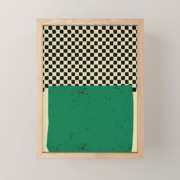 Green Colorblock Mini Art Print Gallery Image 1