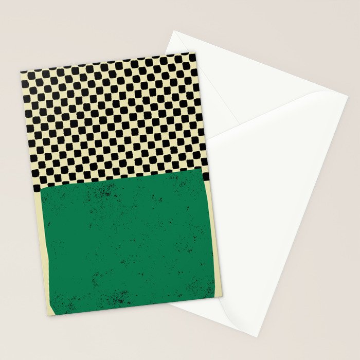 Green Colorblock Stationery Card Gallery Image 2
