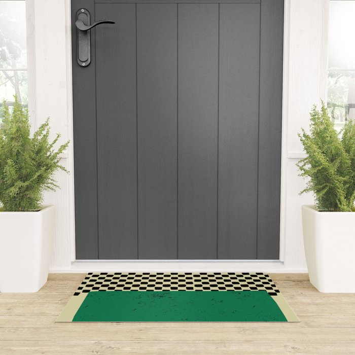 Green Colorblock Welcome Mat Gallery Image 3