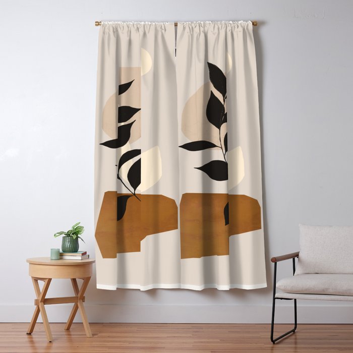 Abstract Art /Minimal Plant 114 Window Curtain Gallery Image 5