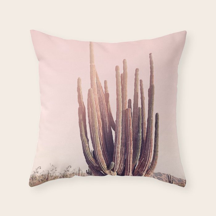 Blush Cactus Throw Pillow Gallery Image 6