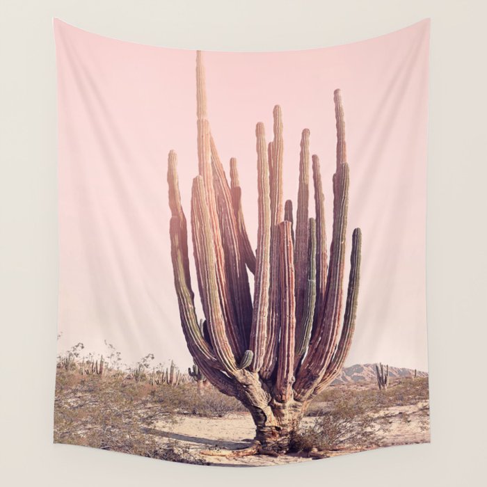 Blush Cactus Wall Tapestry Gallery Image 4