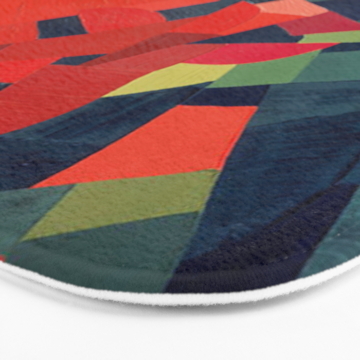 Grün-Rot Otto Freundlich 1939 Abstract Art Mid Century Modern Geometric Colorful Shapes Hard Edge Bath Mat Gallery Image 3