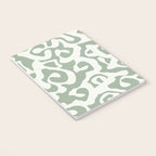 Sage Green and Off White Abstract Modern Scala Media Pattern Notebook Gallery Image 3